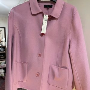 NWT doubleface wool. Dusty rose. Size 16. Front buttons and collar.